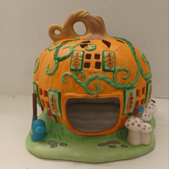 Partylite Halloween Pumpkin Harvest Tealight House Decorative Candle Holder - Picture 4 of 14